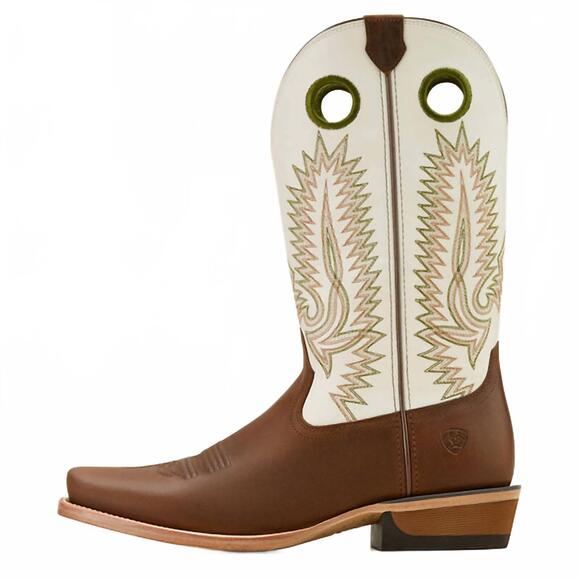 NEW ARIAT men's southland cowboy western boot in distressed brown and crema